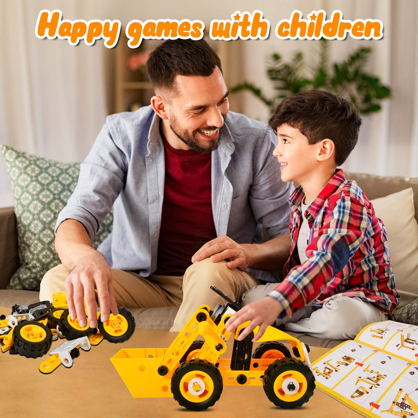 Hometter Building Toys For Age 5-12 Year Old Boys Gift, 6 In 1 Engineering Excavator Toys, Kids Stem Learning Toys Educational Building Kit
