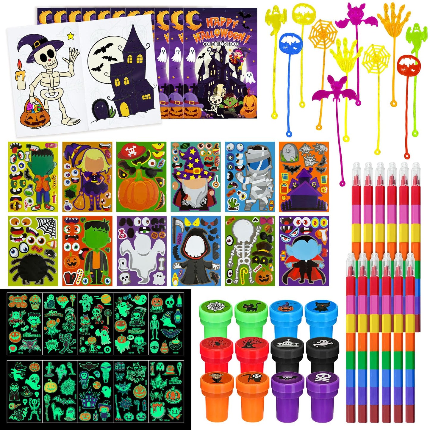 Cinrobiye 72 Pcs Halloween Party Favors