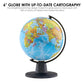 Waypoint Geographic Geoclassic Globe, 6    Ready-To-Assemble Blue Ocean World Globe, Up-To-Date Cartography, Perfect Globe For E