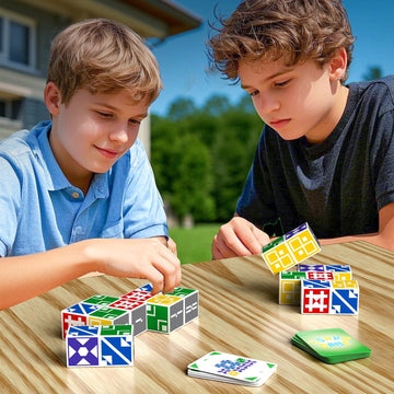 Family Board Game For Kids & Adults, Block Puzzle Games For Boys & Girls Ages 4-8 8-12, 2+ Player Card Matching Puzzles For Chil