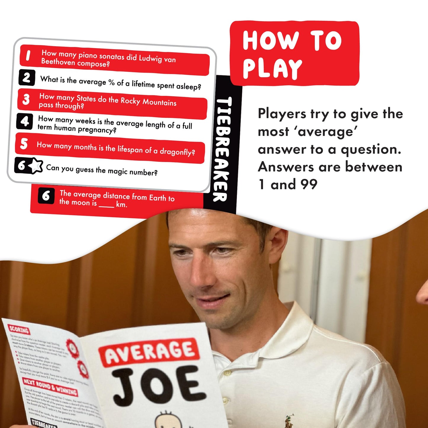 Format Games Average Joe Party Game - Embrace Your Ordinary Side With 600 Questions - Fun For Family And Friends! Ages 8+, 3-6 Players, 30 Minute Playtime, Made