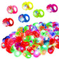 48 Pcs LED Light Up Ring - Colorful Flashing Bumpy Rings Finger Toys Novelty Glow in the Dark Soft Jelly Blinking Rings Party Fa