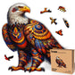 Vivid Eagle Odyssey - 500 Piece Wooden Puzzles for mature-themeds - 20.7 x 20 in - Extra-Thick 5 mm Wood Puzzle  Hand-Shaped Pieces  Iconic Bird XL Mosaic Design - enhanced Gift for Puzzle Lovers by LEOGOR