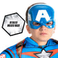 Marvel Captain America Official Youth Halloween Costume - Premium Quality Padded Jumpsuit With Plastic Mask (S) Blue