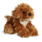 Aurora Adorable Mini Flopsie Chai Cockapoo Stuffed Animal - Playful Ease - Timeless Companions - Brown 8 Inches