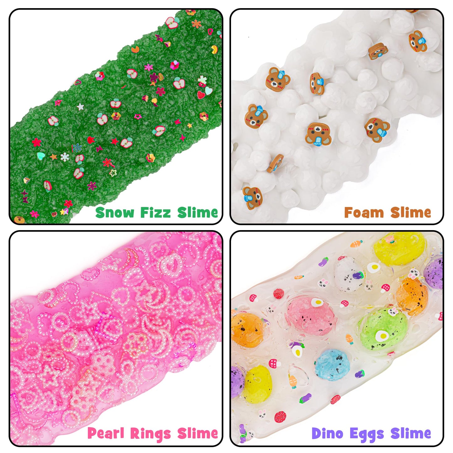 8 Pack Textures Slime Kit For Kids, Slime Variety Pack Different Textures, With Butter Slime, Cloud Slime & Snow Fizz Crunchy Sl