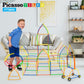 Picassotiles 600Pc Construction Toy Straw Building Set Children Stem Learning Interlocking Building Toys Creative Straw Connecti