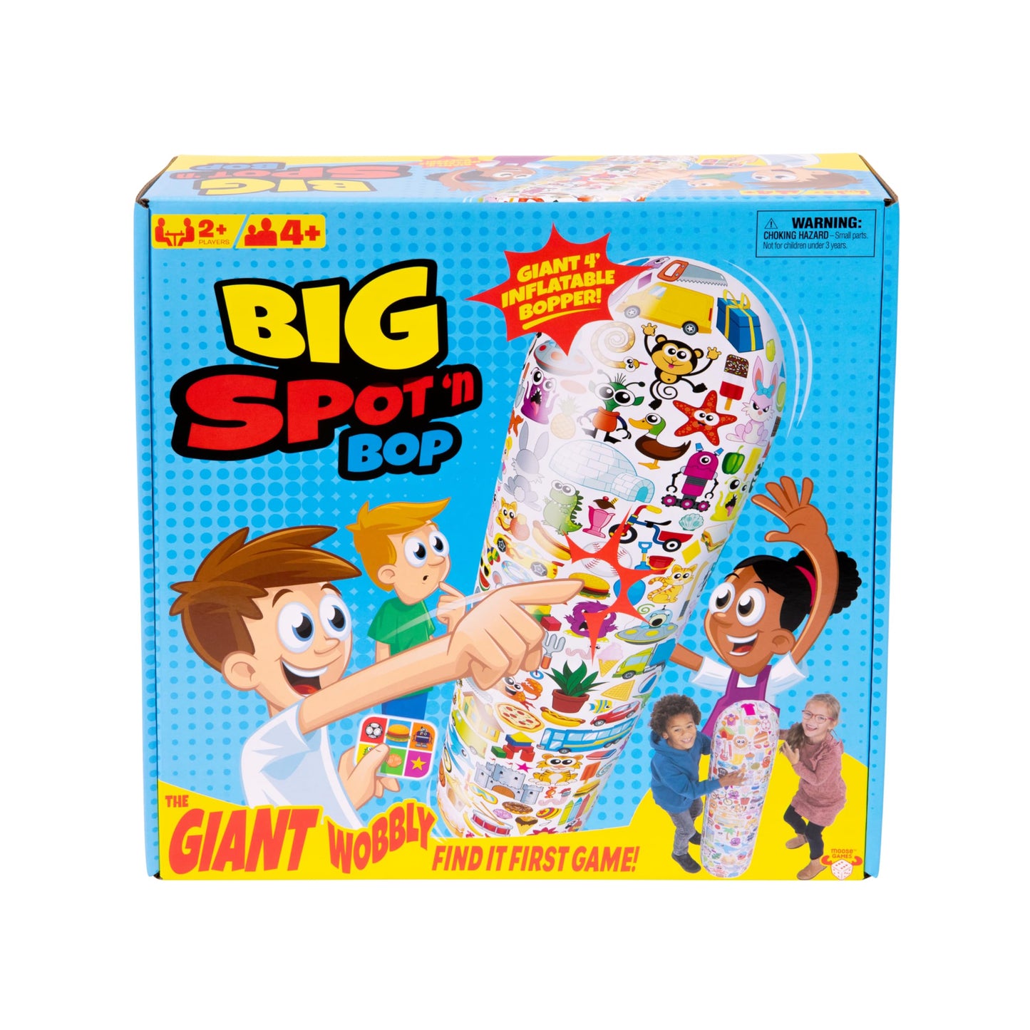 Moose Big Spot 'N Bop! Inflatable Game, 4ft, Multicolor, Model 90997, Fun Race for 2+ Players, Active Mind & Body Activity