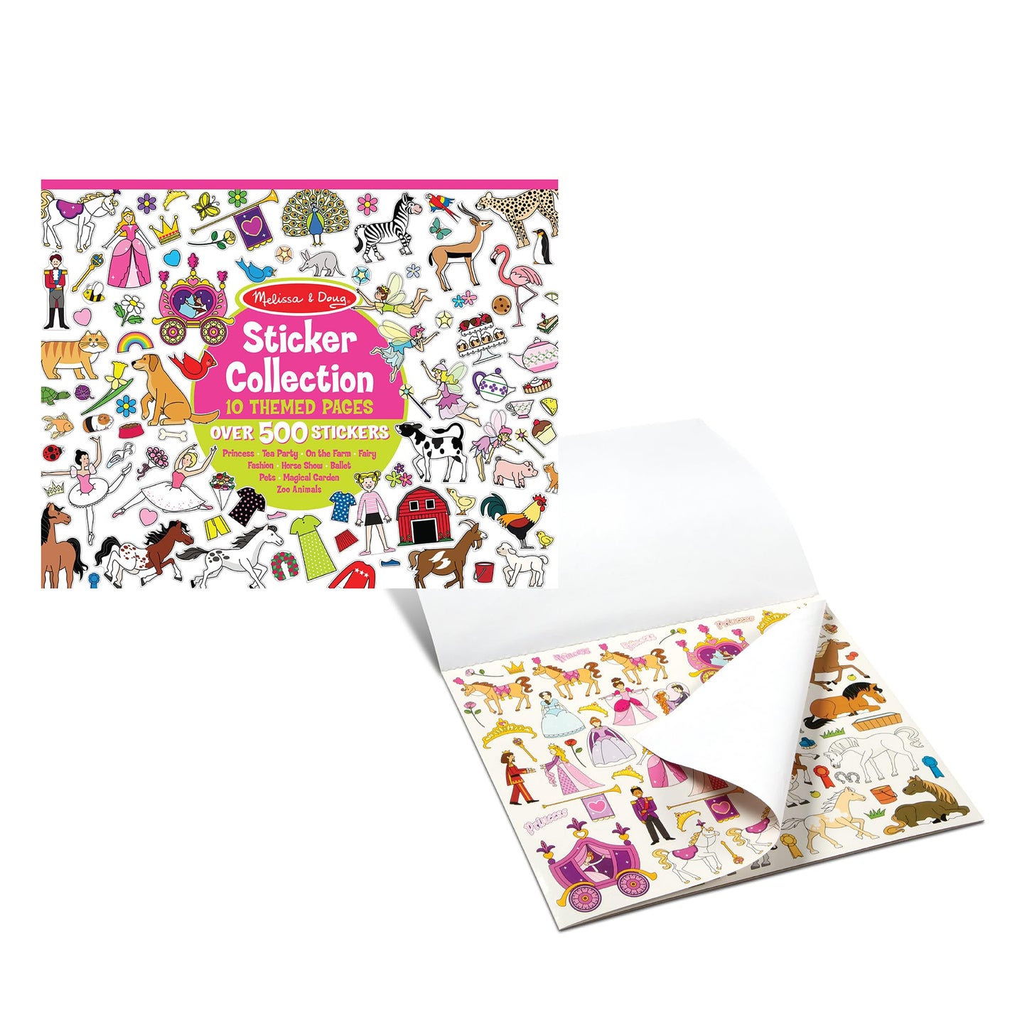 Melissa & Doug Sticker Collection Book: Princesses, Tea Party, Animals, and More - 500+ Stickers - FSC Certified