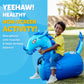 Waddle Hip Hoppers Large Bouncy Hopper Inflatable Hopping Animal Bouncer, Supports Up To 250 Pounds, Ages 5 And Up (Blue Dragon)
