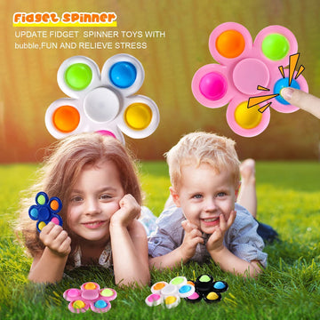Scione 10 Pack Party Favors For Kids 4 8 12, Fidget Spinners Birthday Return Gift, Christmas Goodie Bags Stuffer Fillers For Classroom Treasure Box Prize Boys Girls