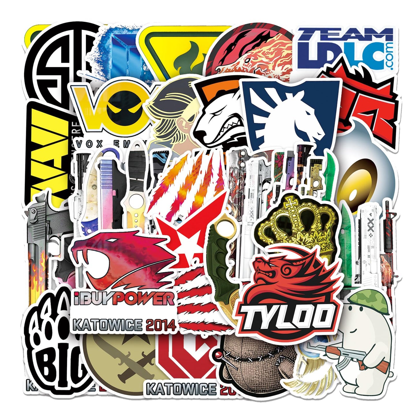 Counter-Strike:Global Offensive Stickers 50Pcs Waterproof, Removable,Cute,Beautiful, Stylish Teen Stickers, Suitable for Boys an