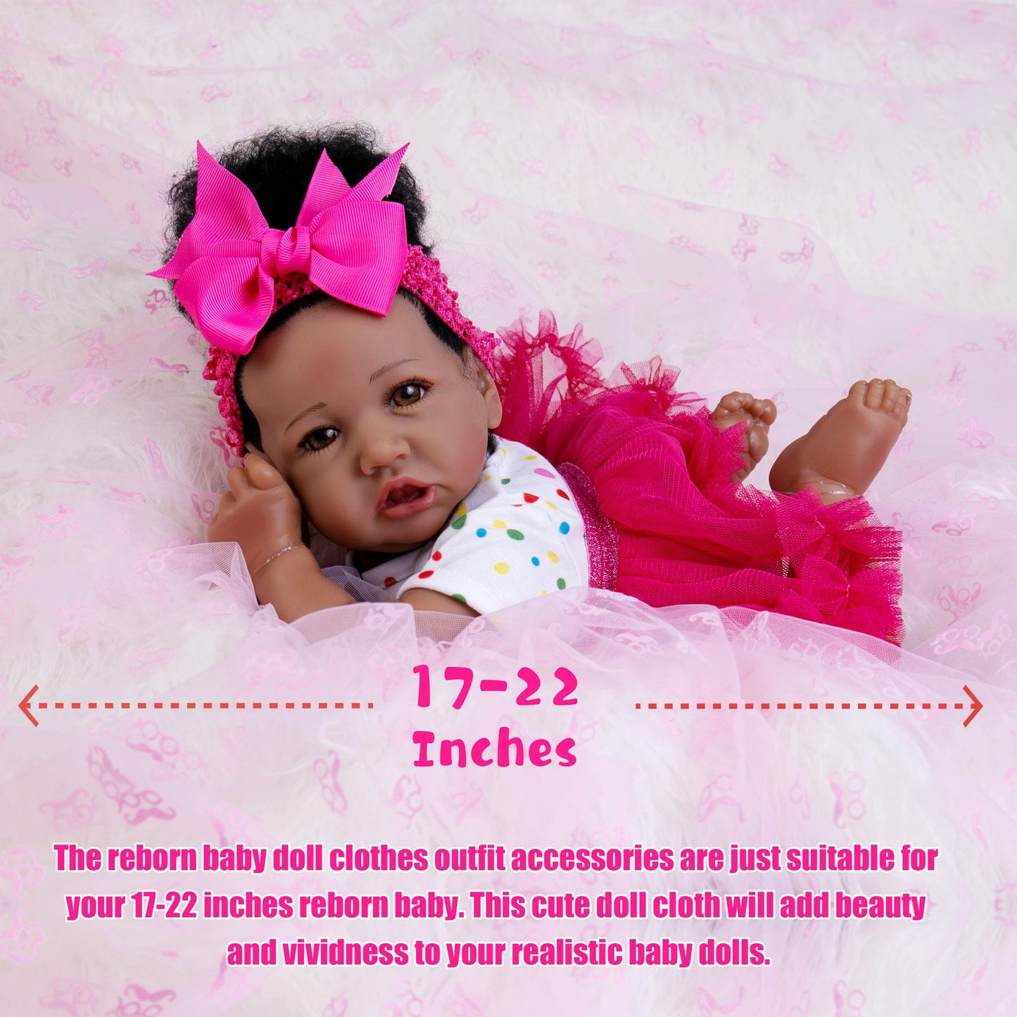 Ekokiz Reborn Baby Dolls Clothes 17-22 Inches Realistic Newborn Clothes Outfit Accessories Gift Set For Lifelike Baby Dolls Girl