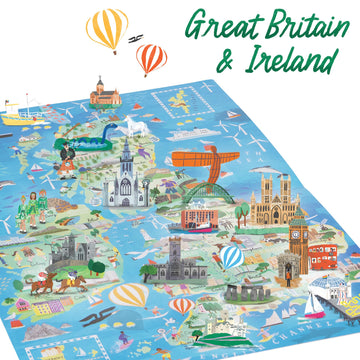 Jigsaw Puzzles 1000 Pieces For Adults - Great British Isles And Ireland Puzzle - 1000 Piece Puzzle For Adults And Kids - British Souvenirs And Gifts By Bopster