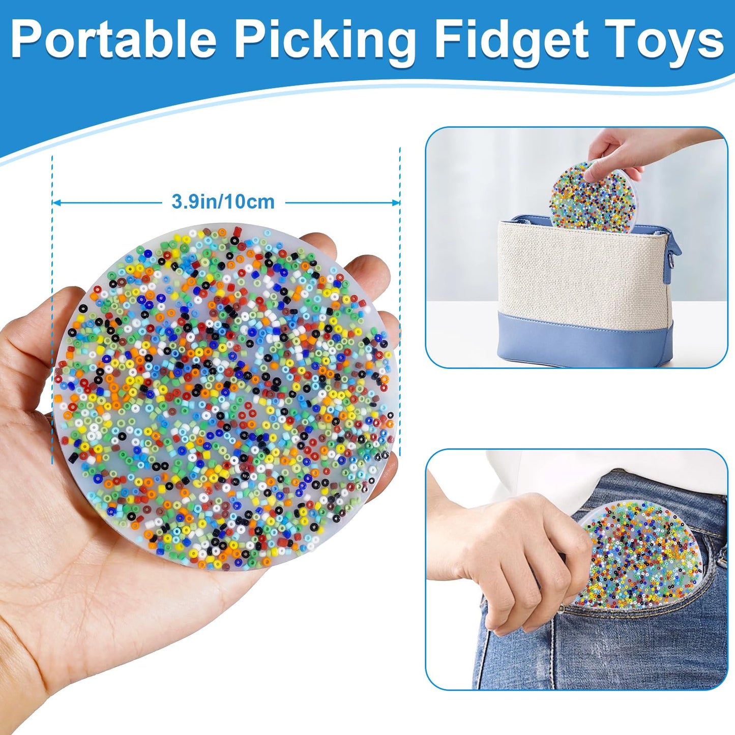 Skin Picking Fidget Toy, Silicone Picky Party Pad, Sensory Toys For Skin Pickers, Dermatillomania Fidget Toys Relax Anxiety Toy
