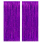 2 Pack 3.2ft x 8.2ft Purple Metallic Tinsel Foil Fringe Curtains, Large Photo Booth Backdrop Streamer Curtain for Party Door Wal