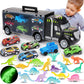 Transport Truck and Car Toys for 3 4 5+ Year Old Boys Birthday Gifts Carrier Truck Vehicle Toddler Boy Toys Age 3-4 4-7 Dinosaur
