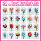 Uiseba Valentines Day Gifts For Kids Classroom/School,24Pcs Building Blocks Flower Kits And Valentines Cards,Toys For 3+ Years O