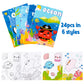 ANGOLIO 24Pcs Ocean Animals Coloring Books Bulk for Kids Mini DIY Art Drawing Book Set for Shark Seahorse Jellyfish Under The Se