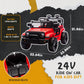Okybaby 24V Ride On Jeep Car, Kids Ride On Toys W/Parents Remote Control, 200W Motor Electric Car For Kids 2-4 With Four-Wheel S