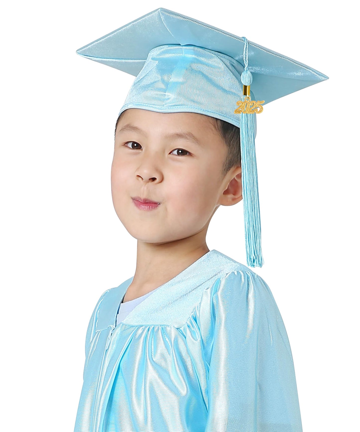 GraduatePro Kindergarten Graduation Cap and Gown Package Class of 2025 for Kids with Stole Certificate as Party Gift Skyblue 30
