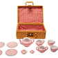 Childrens Porcelain Play Tea Set - 13pcs, Light Pink
