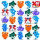 30Pcs Party Favors For Kids Fidget Toys Bulk Mini Pop Keychain Stocking Stuffers Birthday Carnival Treasure Classroom Prizes Tod