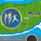 Instraella 124'' Large Splash Pad for Dog and Kids, 10.3FT Non-Slip Sprinkler Mat 1mm Thickened and Foldable Large Pool Summer F