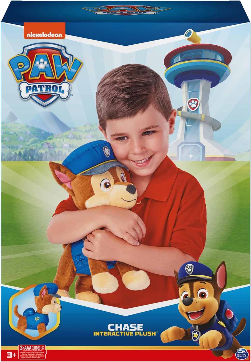 Bilingual Paw Patrol Talking Chase Interactive Plush Including Music, Sounds, and Fun for Kids