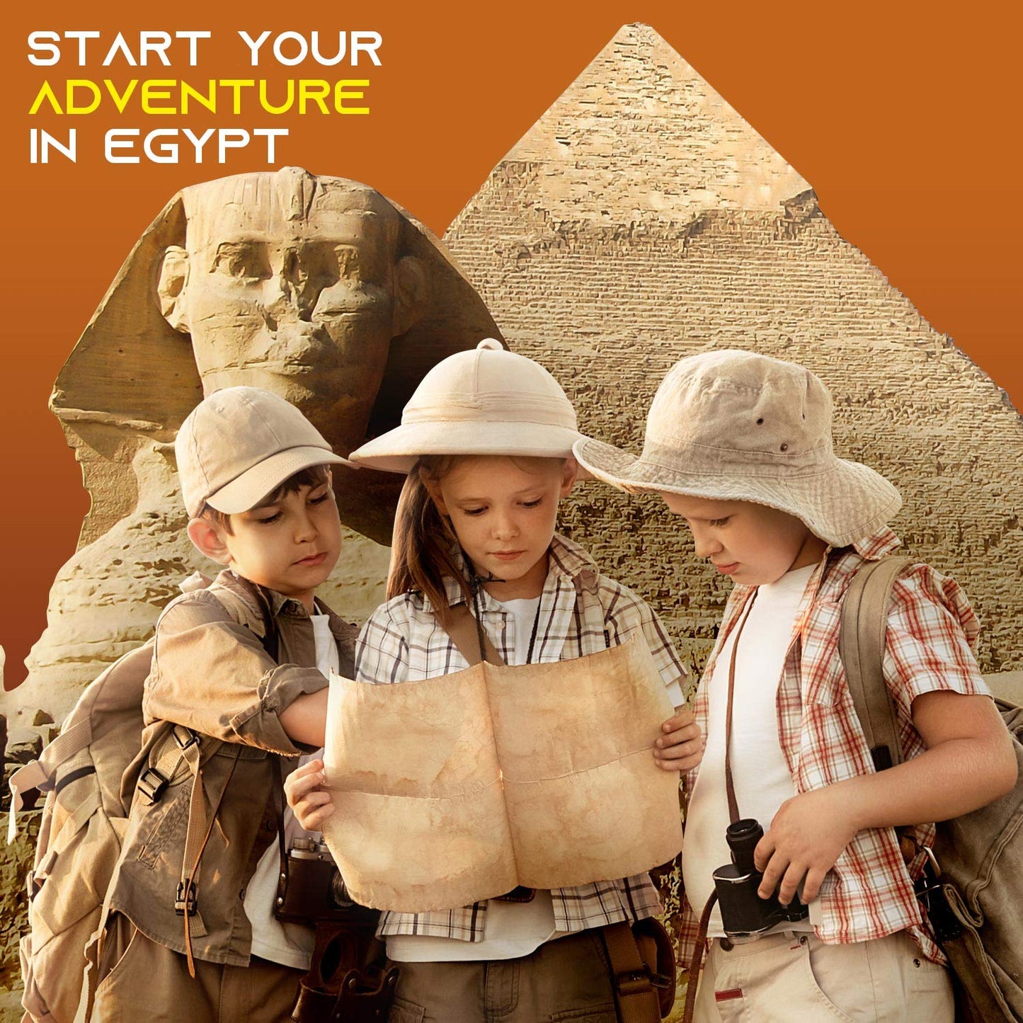 XXTOYS Ancient Egyptian Pyramids Dig Kit - Large STEM Excavation Set for Boys & Girls, Model EDM013