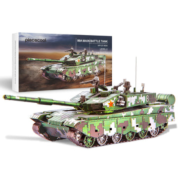 Piececool Metal 3D Puzzles For Adults Or Teens, Military Tank T-90A Diy 3D Metal Model Building Projects Kits Brain Teaser Puzzle - Great Gift Idea,150 Pcs