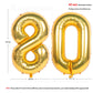 40 Inch Gold Number Balloons Helium Foil Mylar Balloon Birthday Party Banquet Decoration 80