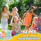 Cawiew 32 Piece Mini Unicorn Bubble Wand Set - Plastic Party Favors for Kids, Toddler Birthday Decor, Gift Box Included