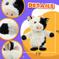 Easfan Walking Cow Repeats What You Say Stuffed Animal Talking Singing Barking Electric Interactive Plush Toy Funny Cattle Birthday For Kids Toddlers,8’’