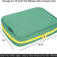 KISLANE Toy Cars Storage Case for 24 Cars, Green Polyester Bag, Compatible with Matchbox and Mini Toys