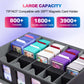 UAONO Trading Card Storage Box with Commander Display, 5 Row Magic Card Box with Handle & Aluminum Alloy Locking for 3900+ Unsle