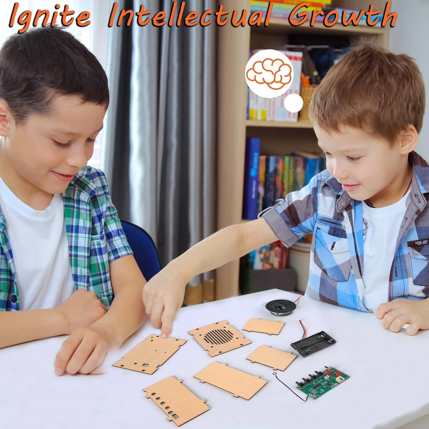 Science Kits For Kids Age 8-12 12-14, Stem Kits For Kids Age 8-10, Stem Toys Build Your Own Fm Radio Kit, Diy Electronic Snap Circuits Projects Gifts For Teen Girls Boys 9 11 13 15 16+ (Classic Wood)