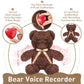 Hungdao Bear Stuffed Animal with Voice Recorder Set, 60 Seconds Heart Shaped Voice Sound Recorder Module 16 Inch Soft Plush Bear
