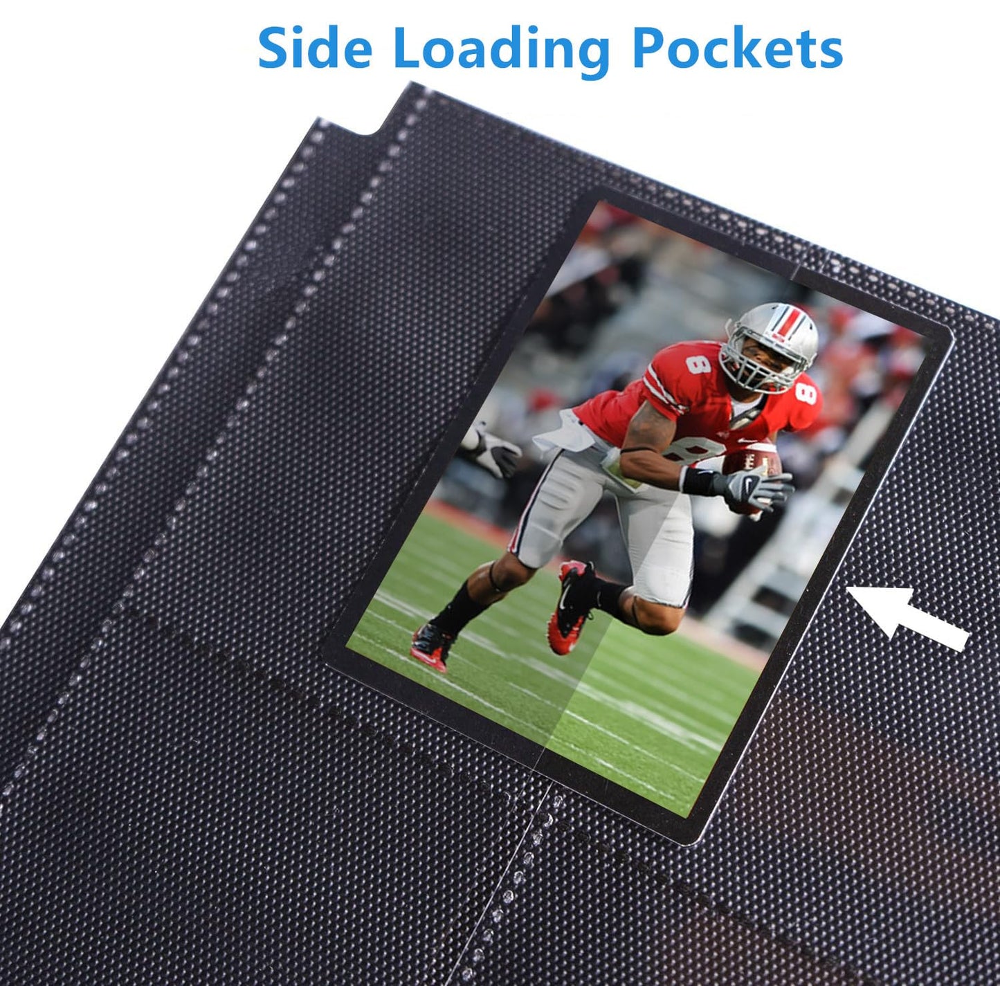 enhanced 9-Pocket Zippered Trading Card Binder  540 Pockets Double-Sided Side-Loading Card Organizer Album  PU Leather Card Holder Protector for MTG  TCG  Sports Cards (White)