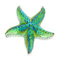 H&D HYALINE & DORA Glass Starfish Green Handmade Glass Sea Animal Figurine Mini Starfish Collectible Ornament for Beach Decor