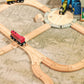 Sainsmart Jr. Wooden Train Track 24Pcs, Track Expansion Compatible With All Major Brands Toddler Railway Toy Train Set Boys Trai