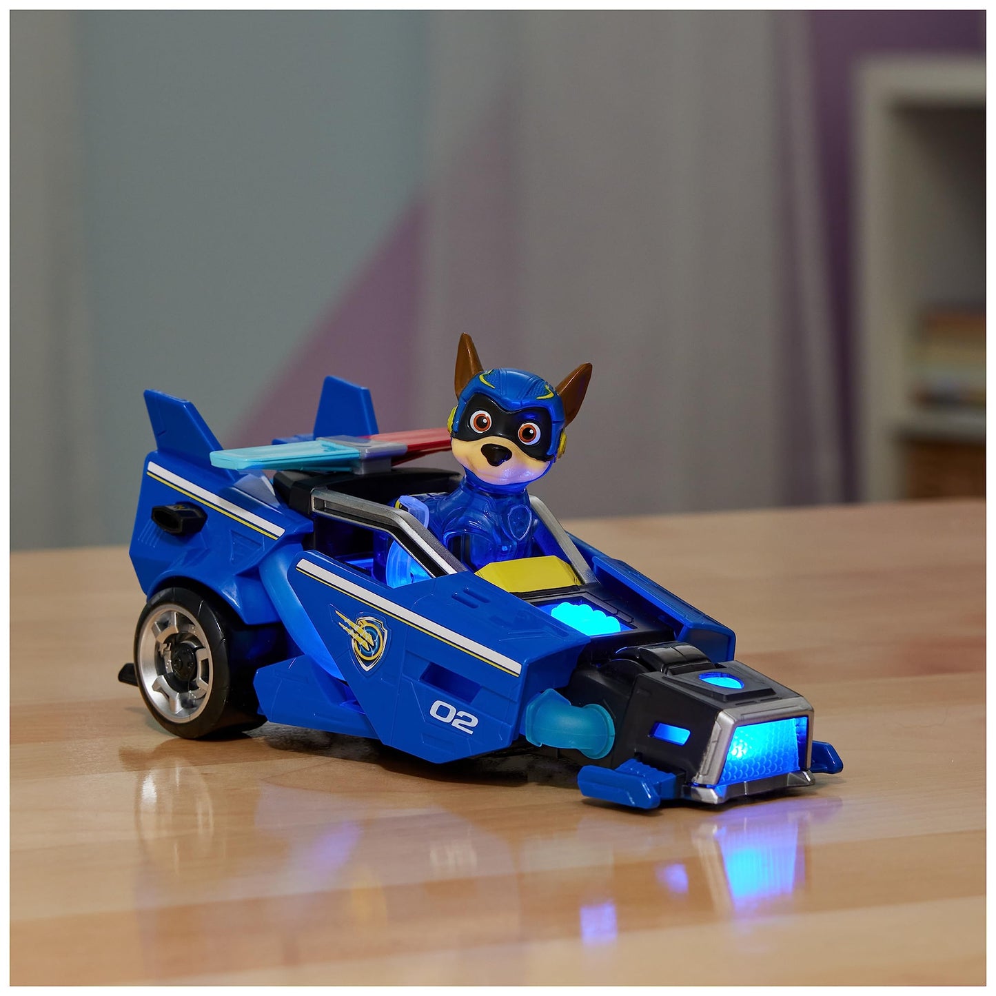 Paw Patrol - The Superfilm - Action Figures And Cars Toys Paw Patrol - Figure Chase Paw Patrol And Toy Car With Lights And Sound