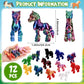 Honoson 12 Pcs 3D Printed Fidget Toy 3D Printed Horse Small Animal Toy Flexible Cute Articulating Pet Stress Relief Fidget Toys