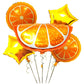 RSAAUD Orange Foil Balloons Orange Mylar Balloons Cartoon Fruit Foil Balloons for Summer Themed Birthday Baby Shower Wedding Par