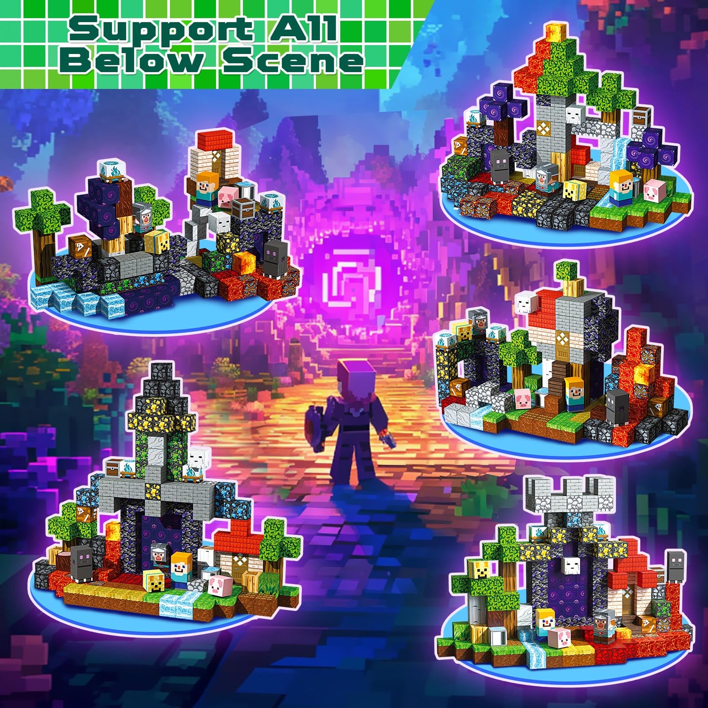 Magneverse 200 PCS Magnetic Blocks - Magnet Tiles Toys for Kids, Boys and Girls, Magnetic Building Blocks Cubes, Stacking Magnet