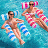 Pool Floats, 2 Pack Inflatable Pool Floats Hammock, Swimming Pool Float Adult Inflatable Water Hammock,Multi-Purpose Pool Hammock (Saddle, Lounge Chair, Hammock, Drifter) For Adults Vacation