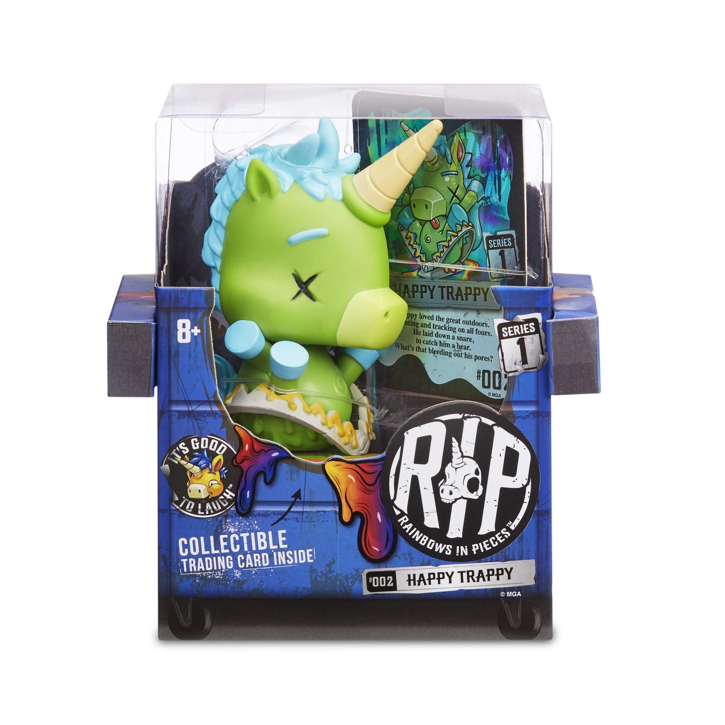 Mga Entertainment R.I.P. Rainbows In Pieces Gnarly, Messed Up Unicorn Character Happy Trappy