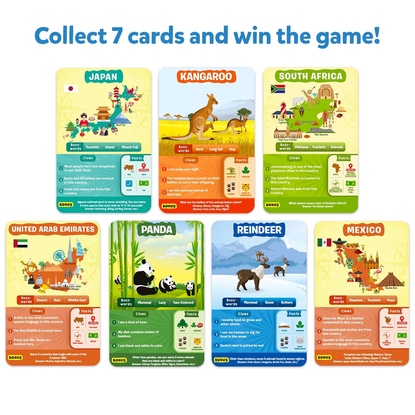 Skillmatics Guess in 10 Animals & Countries Combo, Perfect for Boys, Girls, Kids & Families Who Love Card Games, Educational Toy