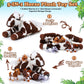 Lenwen 5 Pcs Horse Stuffed Animals Large Mommy Horse Plush With 4 Cute Babies In Zippered Belly Nurturing Plushie Toy Set For Birthday Gift Derby Party Favors(Lively)