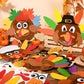 Sanixin 24 Sets Thanksgiving DIY Turkey Craft Kits Fall Make a Turkey Crafts Thanksgiving Decorations Stickers Arts and Crafts f